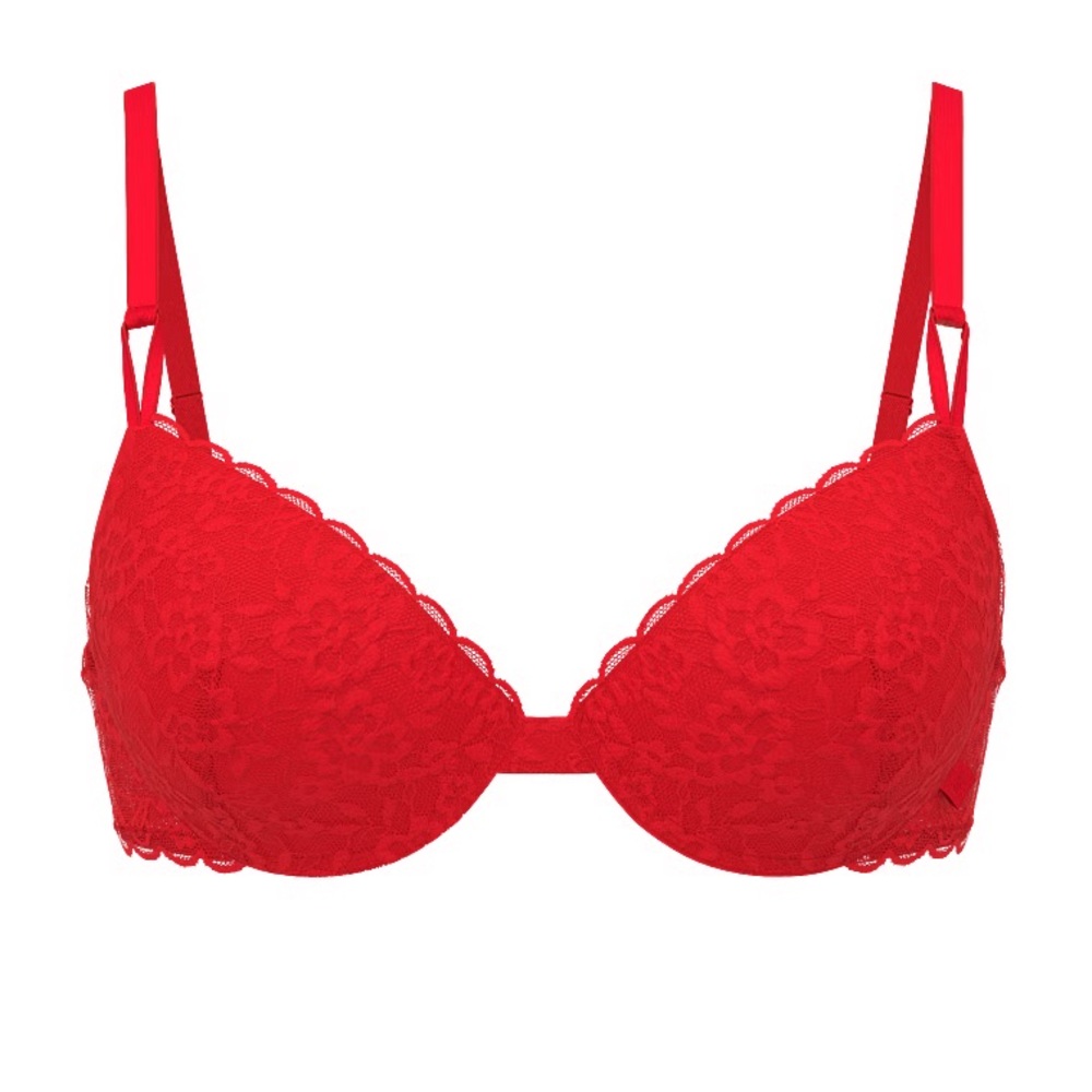 Victoria's Secret Red Lace Push-up Bra